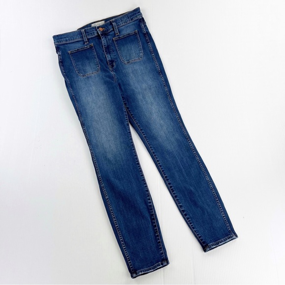 Madewell Denim - Madewell High Waisted Sailor Front Pocket Blue Denim Jeans